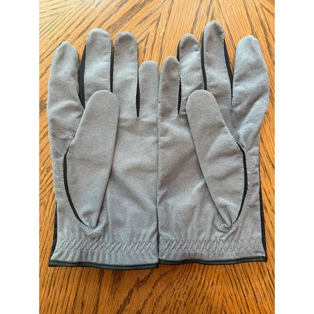 Nike Athletic Training Gloves Black Grey Suede Palm Mens XL‎ Adjustable Strap